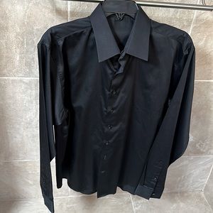 Vardama New York men's Shirt Black Button down Size Extra Large